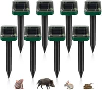 Aicharynic 8 db Napelemes Vakond Riasztó IP65 Kerthez Ultrahanggal 1