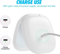 Aicharynic LED Kompakt Tükör 1X/10X Nagyítással - Fehér Kozmetikai Smink Tükör Szabályozható Fénnyel, USB Tölthető, Összecsukható Utazó Tükö 3