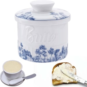 Aicharynic vintage porcelán vajtartó fedéllel