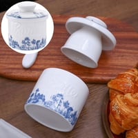 Aicharynic vintage porcelán vajtartó fedéllel 7