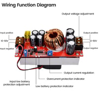 Aideepen 1800W 40A DC-DC Feszültségnövelő Konverter - 12-60V-ról 12-90V-ra, Állandó Teljesítményű Tápmodul Elektronikai Projektekhez 2