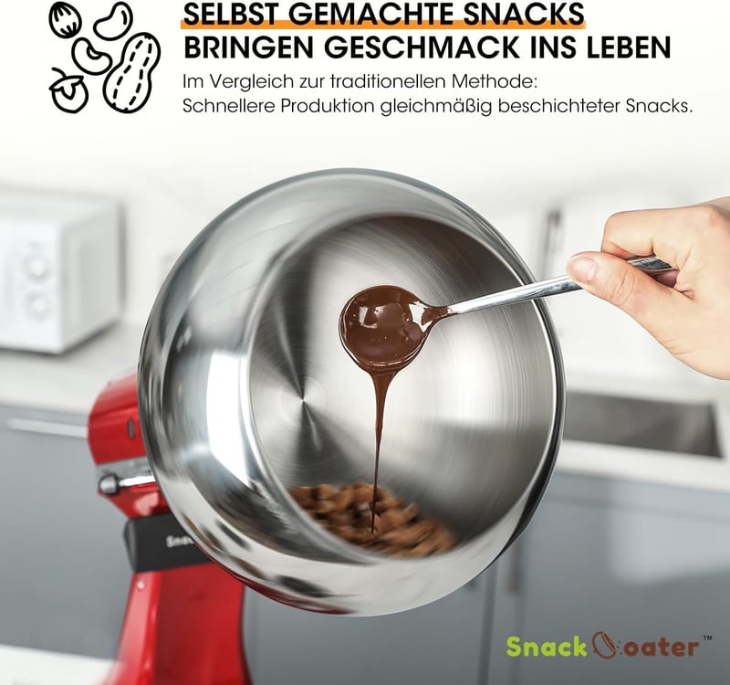 Aieve Snack Coater Csokoládé Mandula Feldolgozó 4,73L