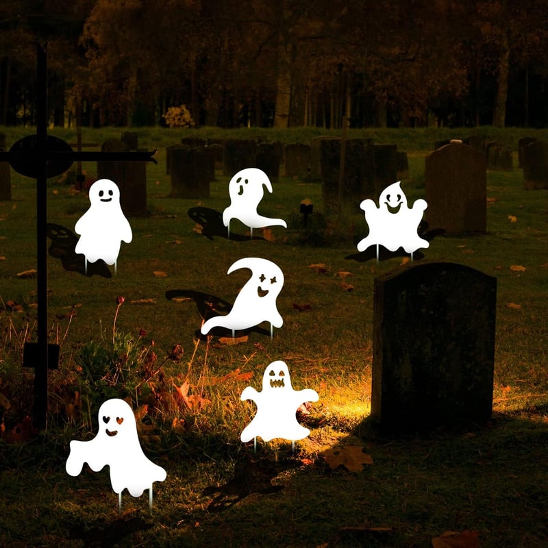 AIEX 6 darabos Halloween kerti dekoráció kültéri tábla szett