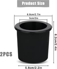 AIEX Szilikon Napernyő Lyuk Gyűrű 2 db 5 cm Átmérő Terasz Asztal Napernyő Dugó Kávézó Kert Fekete 2