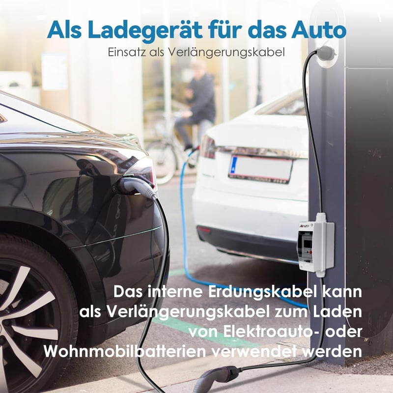 AIFIZO Hordozható Digitális Áramfogyasztásmérő 230V KWH Mérő Lakóautóhoz Elektromos Autóhoz Háztartáshoz Gumikábellel