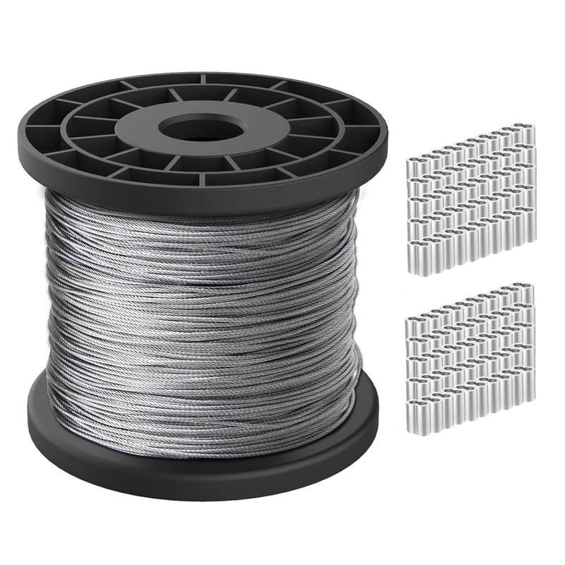 AIFUSI 304-es rozsdamentes acél sodrott kábel, 1,5 mm, 167 kg - 100 m