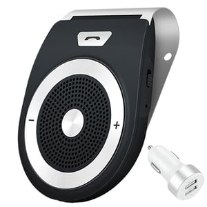 Kit hands-free Bluetooth 5.0 Aigital pentru parasolar auto, cu pornire automată prin senzor de vibrații și control vocal Siri în limba germană
