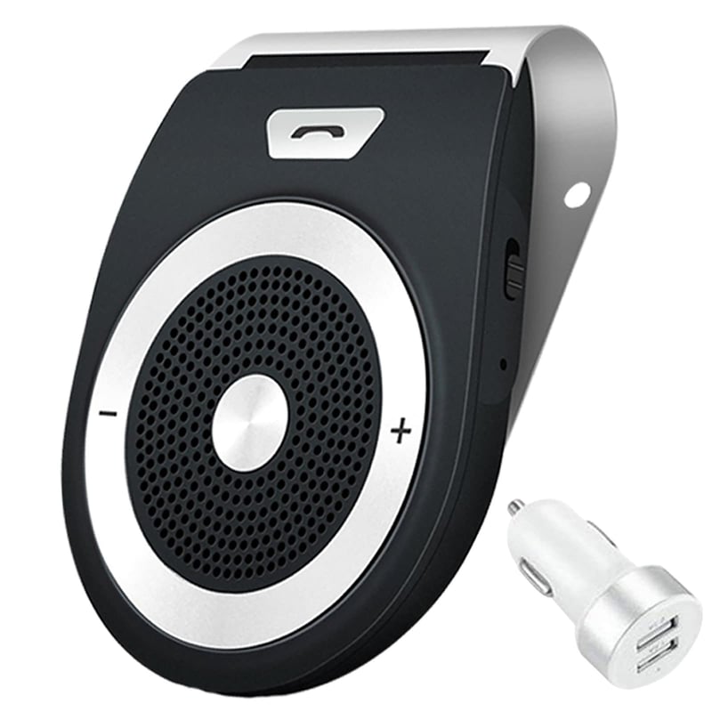 Kit hands-free Bluetooth 5.0 Aigital pentru parasolar auto, cu pornire automată prin senzor de vibrații și control vocal Siri în limba germană