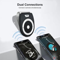 Kit hands-free Bluetooth 5.0 Aigital pentru parasolar auto, cu pornire automată prin senzor de vibrații și control vocal Siri în limba germană 6