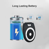 Kit hands-free Bluetooth 5.0 Aigital pentru parasolar auto, cu pornire automată prin senzor de vibrații și control vocal Siri în limba germană 7