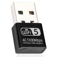 Aigital USB WiFi adaptér 1300 Mbps Dual Band 2,4 GHz/5,8 GHz Bezdrôtový sieťový prijímač pre PC/Laptop Windows 11/10/8/7/XP a Mac OS Kompatibilný 1