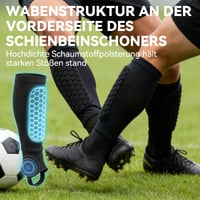 Futbalové chrániče holení AIGOCITY s ochranou členkov, veľkosť S, pre deti aj dospelých, priedušné, protišmykové, voštinová štruktúra, tlmenie nárazov 5