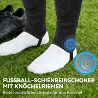 Futbalové chrániče holení AIGOCITY s ochranou členkov, veľkosť S, pre deti aj dospelých, priedušné, protišmykové, voštinová štruktúra, tlmenie nárazov 6