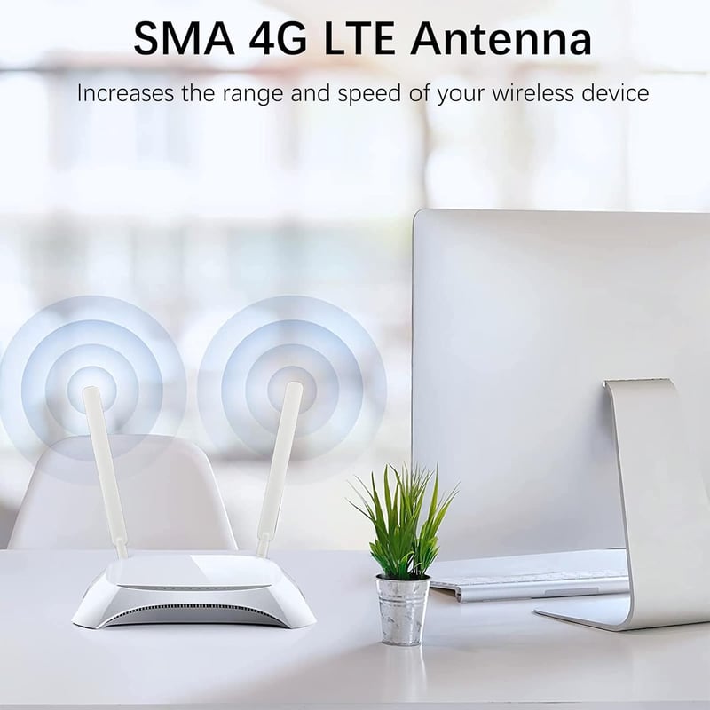 aigolink 4G LTE SMA antenna 10dBi, omnidirekt WLAN jelerősítő router hotspot kamerához, 2 darab