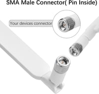 aigolink 4G LTE SMA antenna 10dBi, omnidirekt WLAN jelerősítő router hotspot kamerához, 2 darab 5
