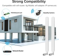 aigolink 4G LTE SMA antenna 10dBi, omnidirekt WLAN jelerősítő router hotspot kamerához, 2 darab 6