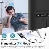 Aigolink Bluetooth adapter TV-hez, 2 az 1-ben adó-vevő, 3.5mm jack, autóhoz 3