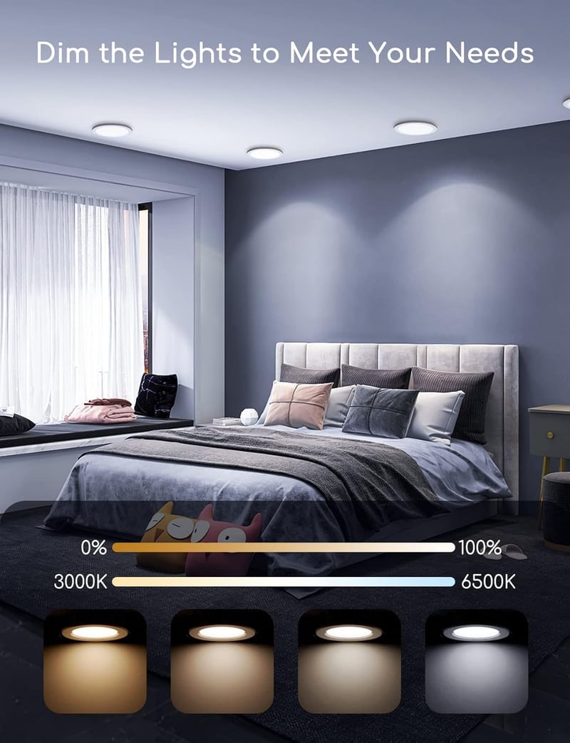 Aigostar 12W LED beépíthető spotlámpa 820lm dimmelhető meleg-hideg fehér 3000-6500K