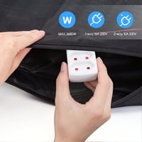 Aigostar 3-as Elosztó Adapter Gyermekzárral - Hordozható Többes Konnektor Aljzat Bővítő 5