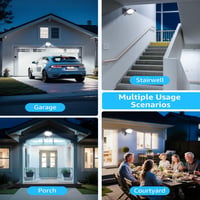 Aigostar 50W LED reflektor so senzorom pohybu, exteriérový, 4600 lm, 6500K studená biela, IP65 vodoodolný, osvetlenie do záhrady, garáže a na dvor, 2 ks 7