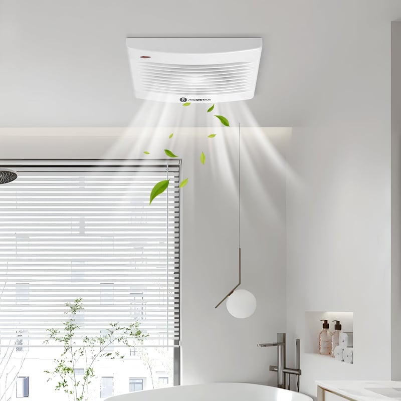 Kúpeľňový ventilátor Aigostar 120 mm, so spätnou klapkou, tichý odsávací ventilátor, 14 W, do kuchyne, WC, kúpeľne