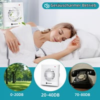 Kúpeľňový ventilátor Aigostar 120 mm, so spätnou klapkou, tichý odsávací ventilátor, 14 W, do kuchyne, WC, kúpeľne 5