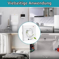 Kúpeľňový ventilátor Aigostar 120 mm, so spätnou klapkou, tichý odsávací ventilátor, 14 W, do kuchyne, WC, kúpeľne 8