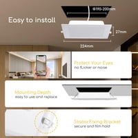 Aigostar LED beépíthető spotlámpa 18W 3000K meleg fehér - Ø190-200 mm - 2 db 6