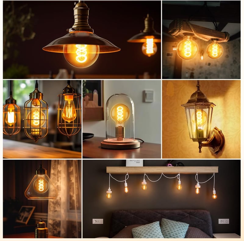 Aigostar LED E27 4W G80 Vintage Edison izzó meleg fehér 1800K 3db