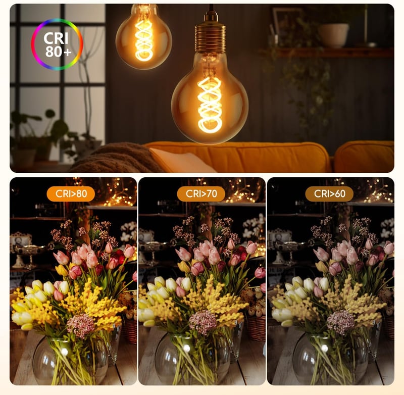 Aigostar LED E27 4W G80 Vintage Edison izzó meleg fehér 1800K 3db