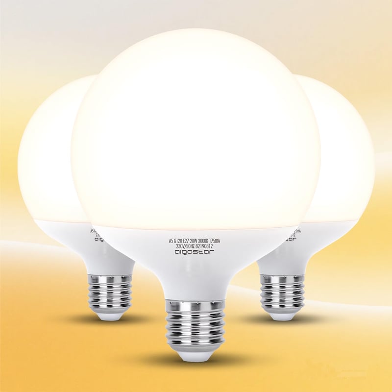 Aigostar LED izzó E27 20W meleg fehér 2060 lumen 3 db csomag