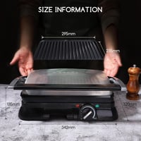 Aigostar Samson XXL Kontakt Grill 2000W - Rozsdamentes Acél Panini Sütő, Szendvicssütő, 180° Nyitható, Tapadásmentes Bevonat, Hőmérséklet Sz 7