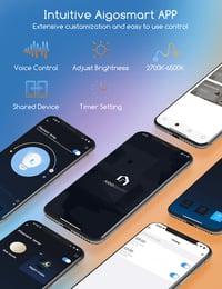 Inteligentná WiFi LED žiarovka Aigostar E27 6W Vintage Edison so stmievaním, 2700K-6500K, kompatibilná s Alexa a Google Assistant, priehľadná, 1 ks 4