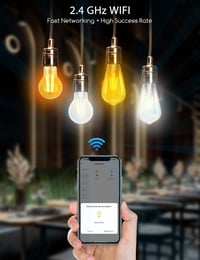 Inteligentná WiFi LED žiarovka Aigostar E27 6W Vintage Edison so stmievaním, 2700K-6500K, kompatibilná s Alexa a Google Assistant, priehľadná, 1 ks 3