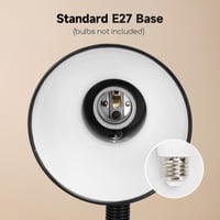 Aigostar Vintage Asztali Lámpa Retro E27 Fekete Állítható Oszlop 4