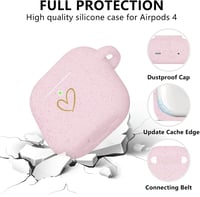 AIIEKZ AirPods 4 (2024) szilikon tok pillangó kulcstartóval - rozéarany 2