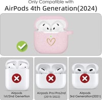 AIIEKZ AirPods 4 (2024) szilikon tok pillangó kulcstartóval - rozéarany 4