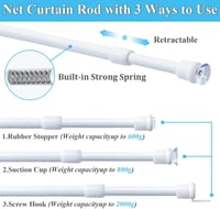 Aiitomg 4 db Fúrás Nélküli Rögzítő Rúd Szett, Függönykarnis Konyha Szekrény 45-60 cm 2