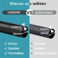 Aiitomg Fekete Függönyrúd 84-150 cm, 25 mm Átmérőjű Állítható Tartóval 4