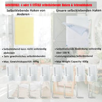 Aiitomg Függönyrúd 2db Fehér 60-105cm Ablak Konyha Szekrény 5
