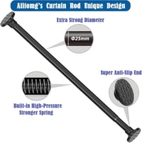 Aiitomg Zuhanyfüggöny Rúd Fúrás Nélkül 85-160cm Ezüst Φ25mm 3