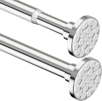 Aiitomg Zuhanyfüggöny Rúd Fúrás Nélkül 85-160cm Ezüst Φ25mm 1