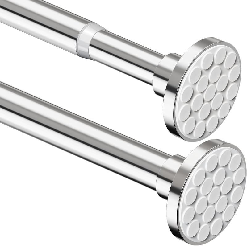 Aiitomg Zuhanyfüggöny Rúd Fúrás Nélkül 85-160cm Ezüst Φ25mm