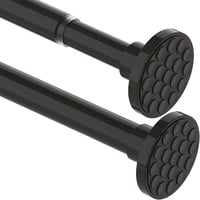Galerie pentru perdea de duș Aiitomg fără găurire, suport telescopic cu fixare prin presiune, negru, 85-220 cm, 32 mm, pentru baie și dormitor 1