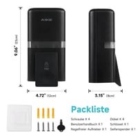 Dozator de săpun AIKE AK1008 cu montare pe perete, fără găurire, pentru uz public 5
