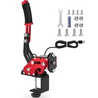 aikeec USB Handbrake 64Bit PC szimulátor fékkar Logitech G25 G27 G29 G920 G923 Thrustmaster T300 kompatibilis piros 1