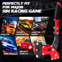 aikeec USB Handbrake 64Bit PC szimulátor fékkar Logitech G25 G27 G29 G920 G923 Thrustmaster T300 kompatibilis piros 4