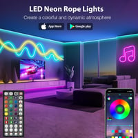 AILBTON 30m LED Neon Rope Light RGB App/Távirányító Vezérlés Flexibilis 2