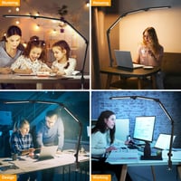 AILBTON LED asztali lámpa klipsz, 4 szekció, 3 fényforrás, 4 színhőmérséklet 4