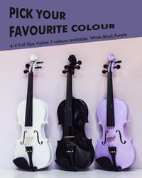 Aileen MUSIC Fekete hegedű szett 4/4 felnőtteknek és kezdőknek 13 tartozékkal kottaállvánnyal ujjlenyomat matricákkal 6